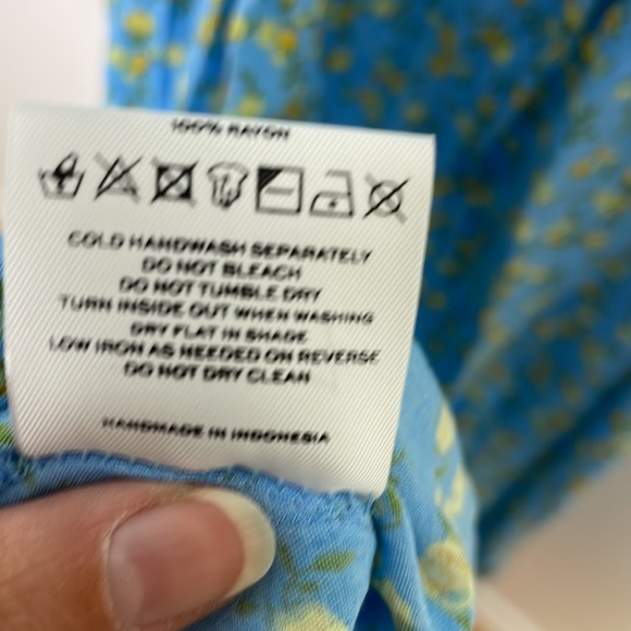 Faithfull the brand blue Daija midi dress size 6 - Picture 12 of 12